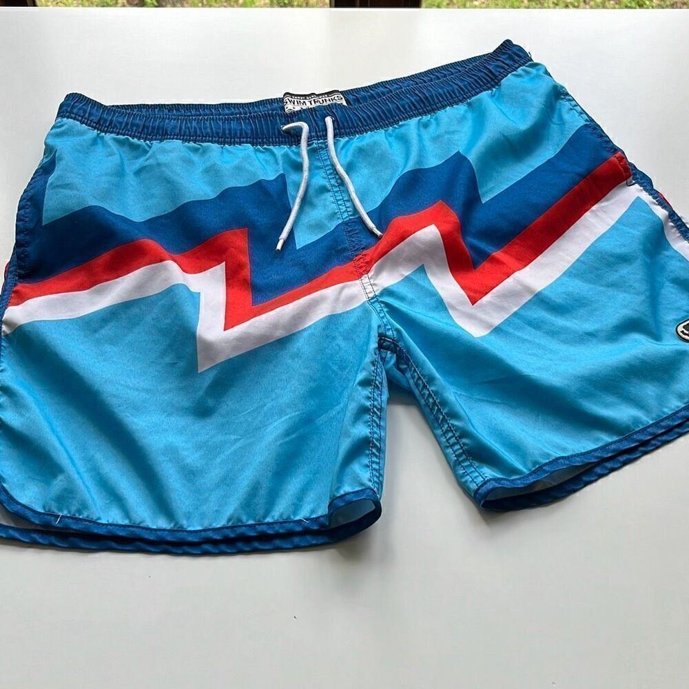 Rowdy Gentlemen Retro Lined Swim Trunks Mens 36/6